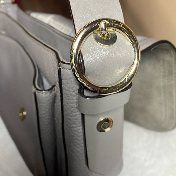 EUC Kate Spade Gray Leather Crossbody - Picture 9 of 11